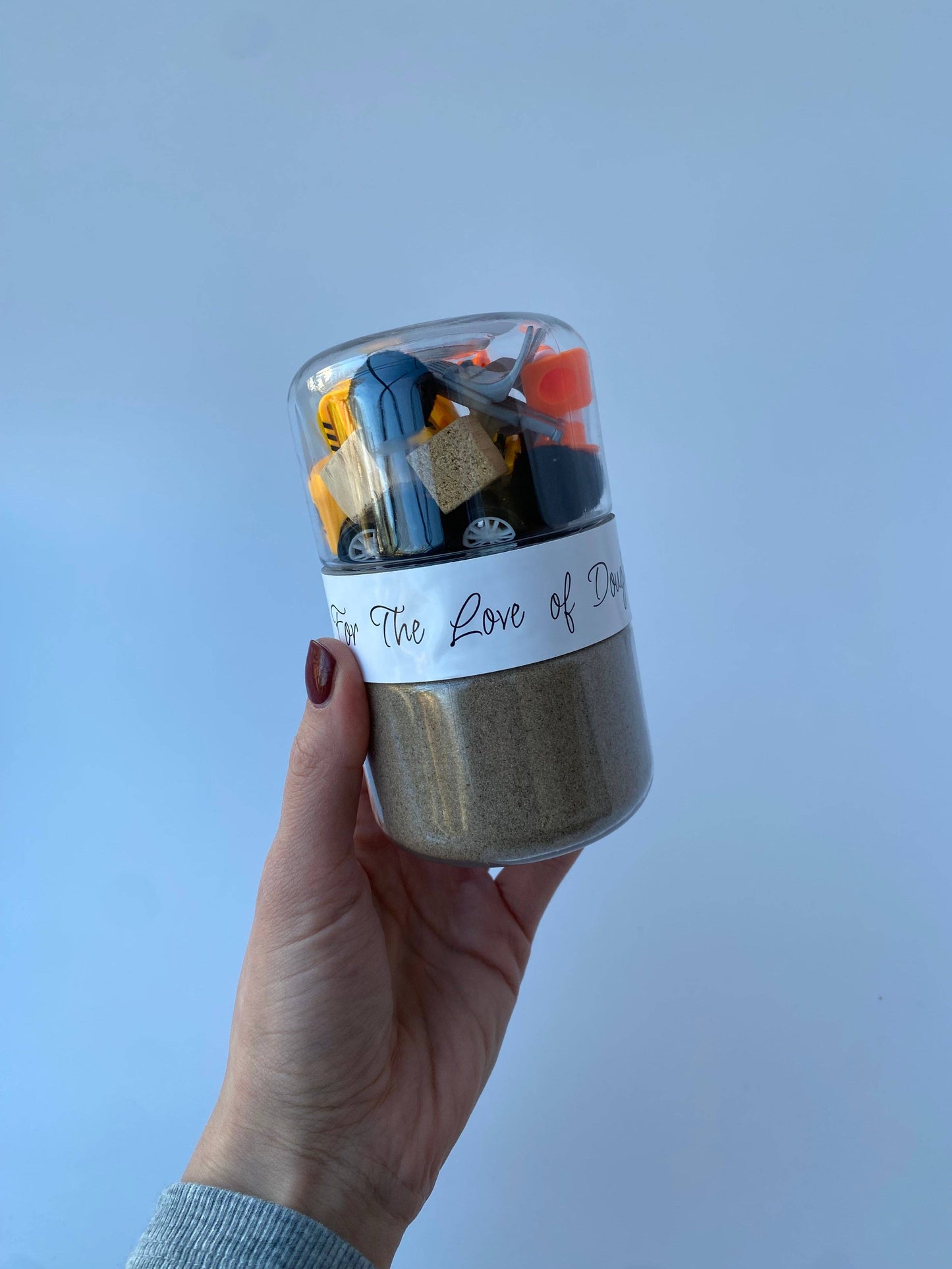 Sensory Sand Construction Double Jar