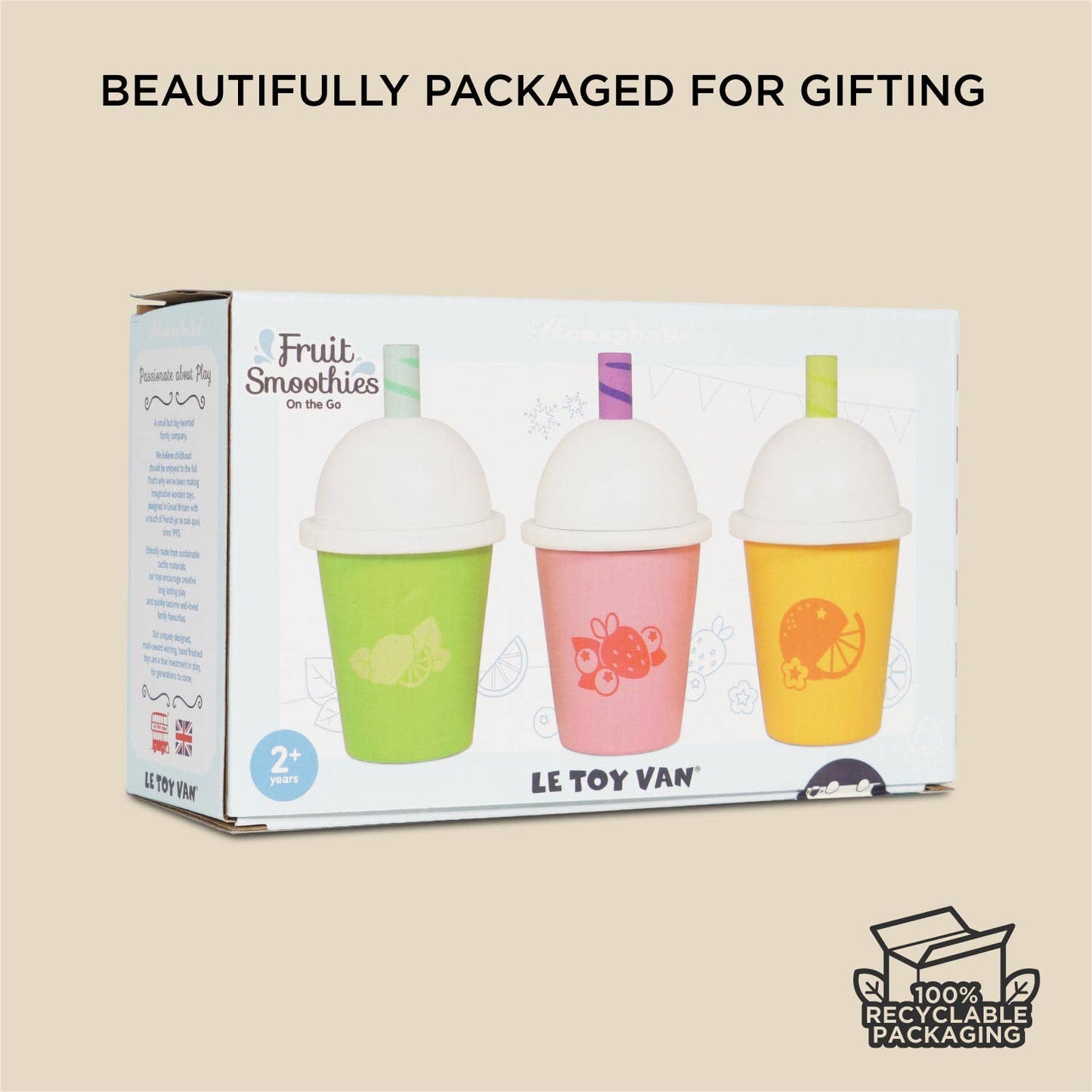 Le Toy Van, Inc. - Wooden Take Away Smoothie Trio