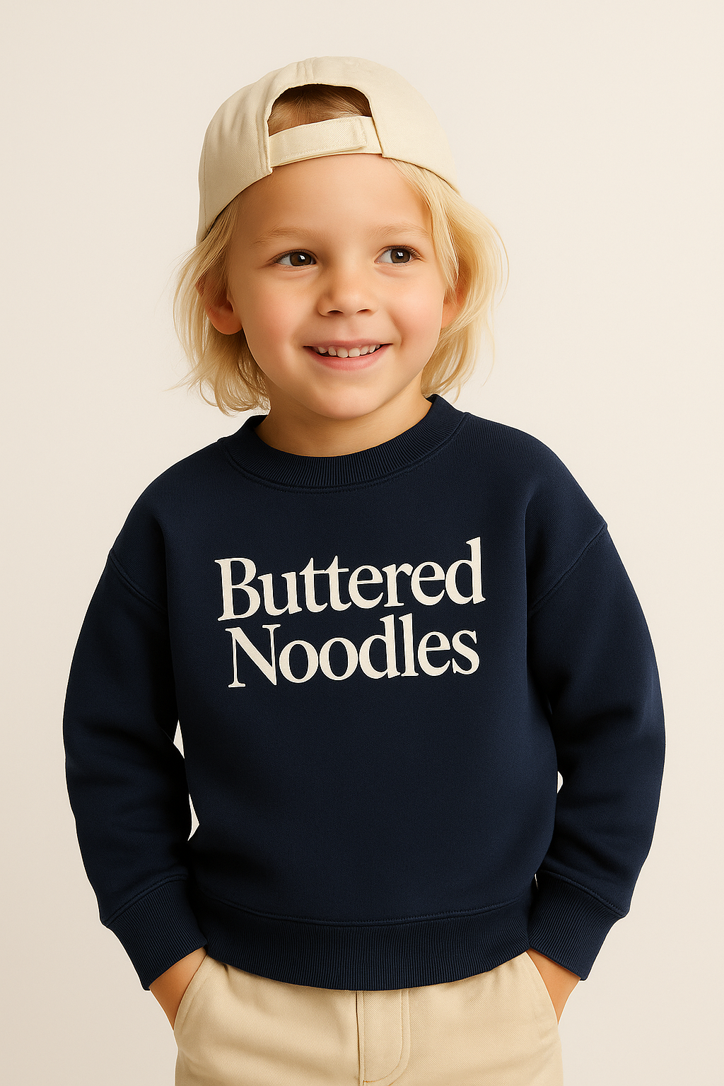 Buttered noodles sweatshirt by Polished Prints