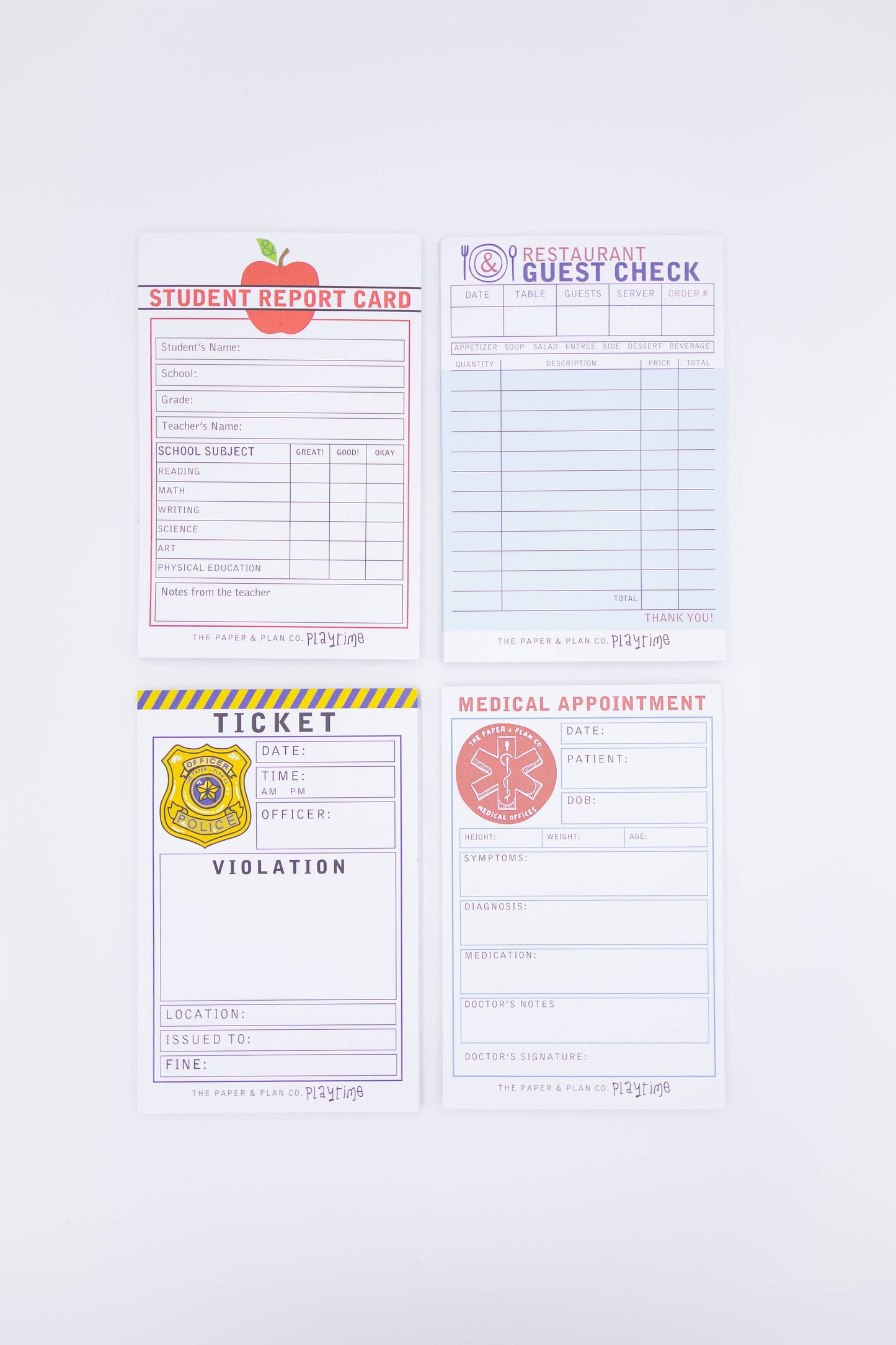 The Paper and Plan Co. - Kids Classic Playtime Pads®