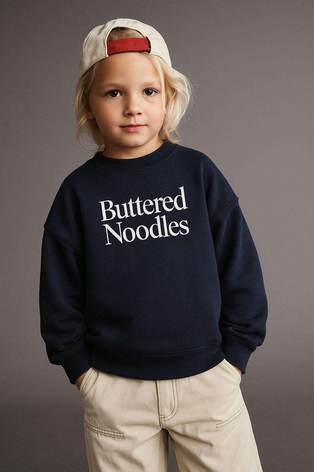 Buttered noodles sweatshirt by Polished Prints