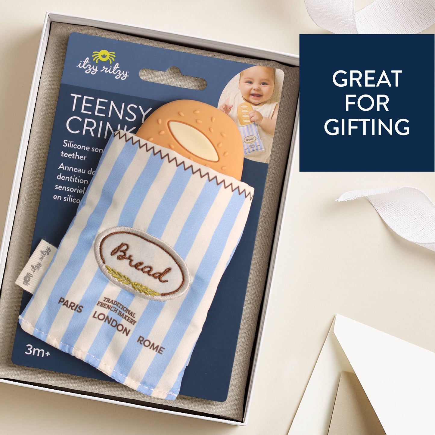 Itzy Ritzy - *NEW* Baguette Teensy Crinkle™  (teether only, not bundled)