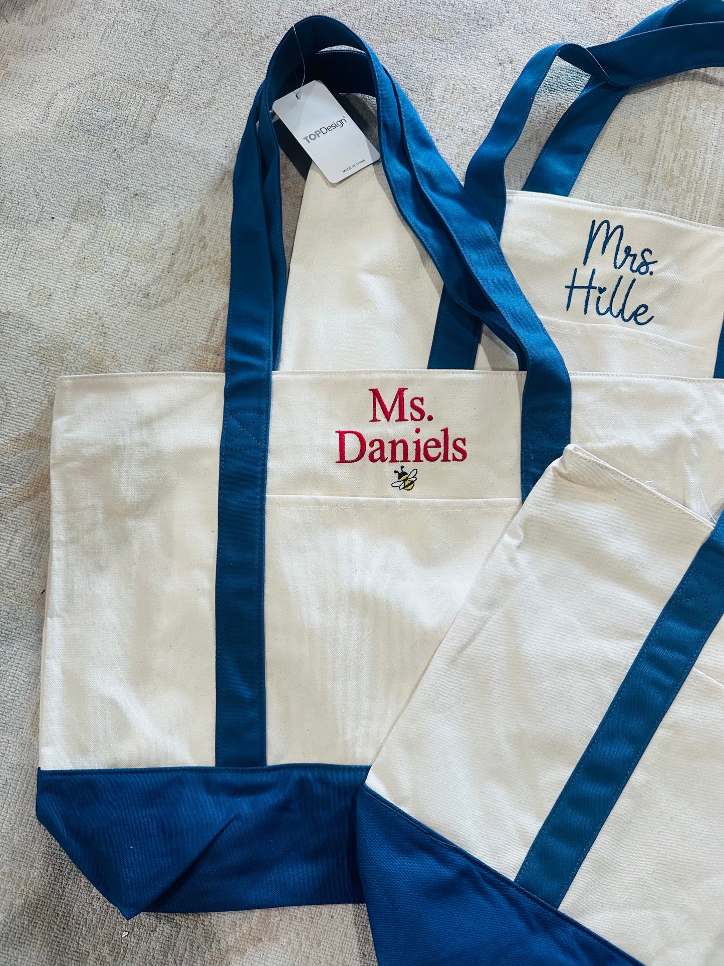 Monogrammed Teacher Bag