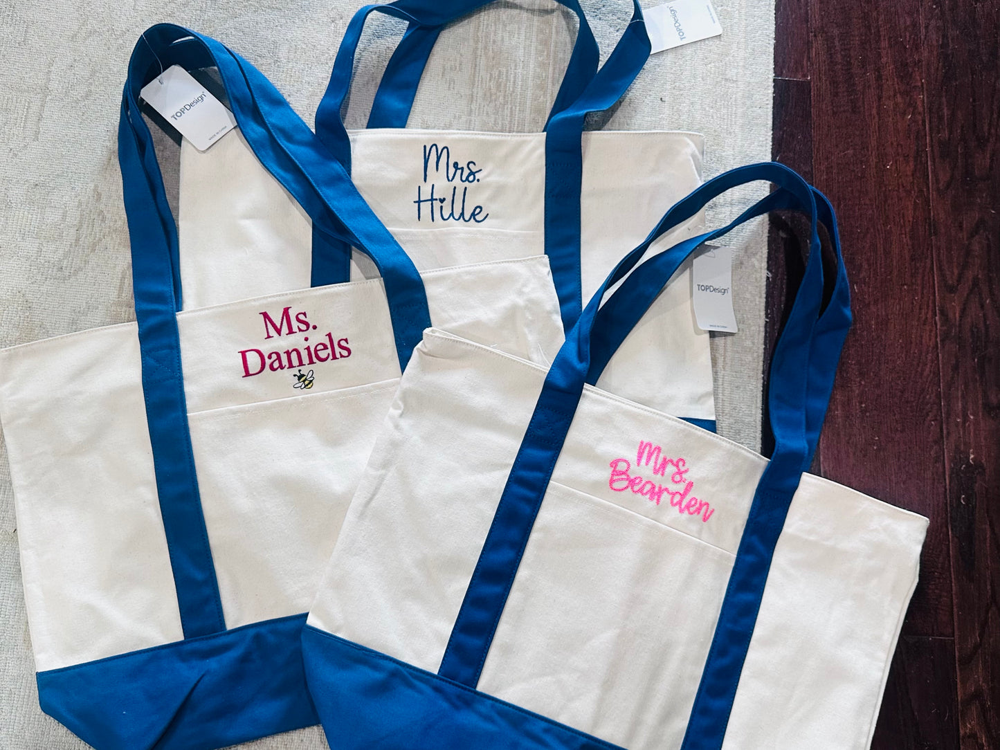 Monogrammed Teacher Bag