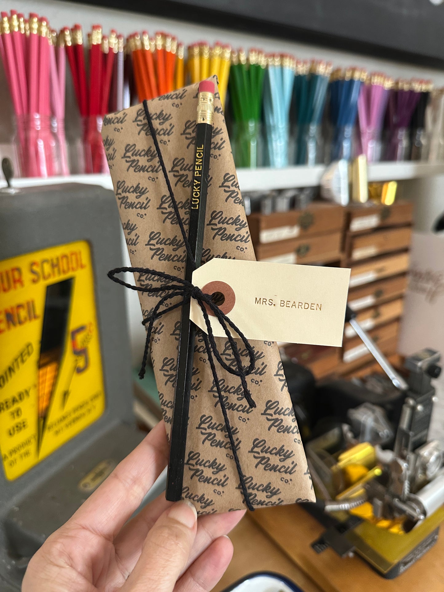 Personalized Teacher Appreciation Pencils (set of 6 + bonus lucky pencil!)