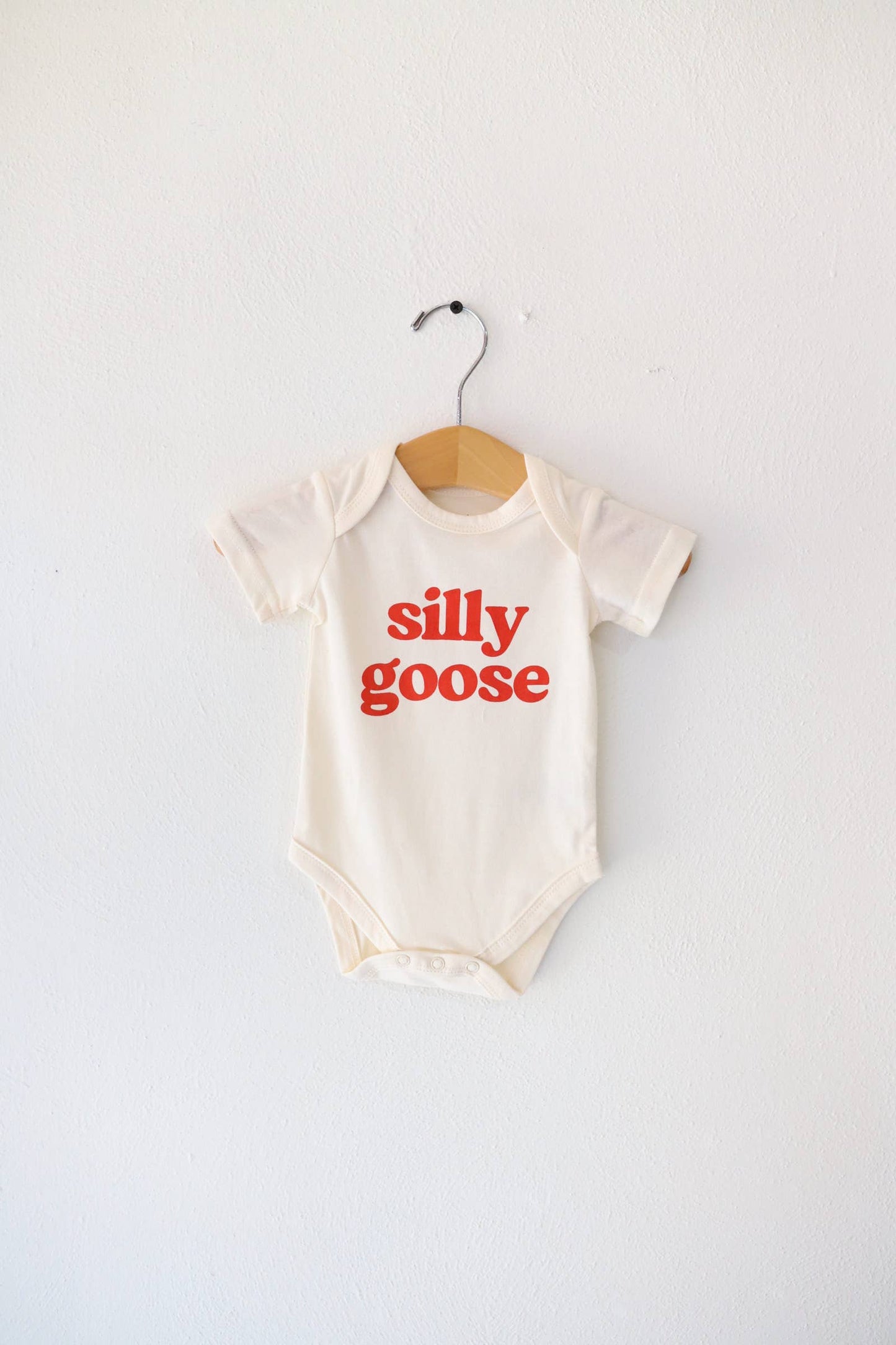 PREORDER-Silly Goose Baby Onesie by Polished Prints, Ships by April 10th