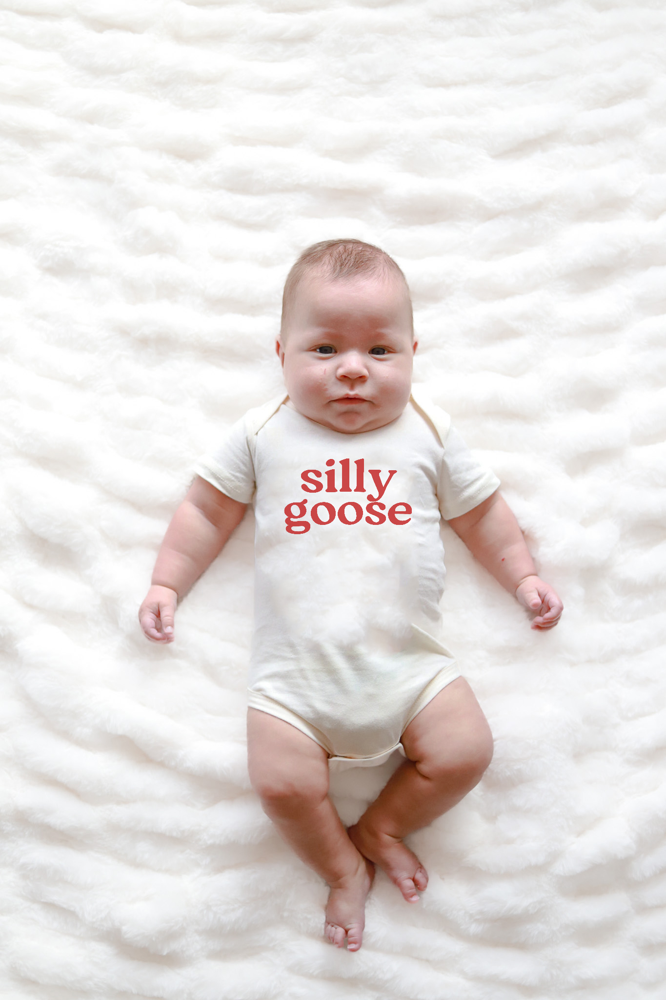 PREORDER-Silly Goose Baby Onesie by Polished Prints, Ships by April 10th